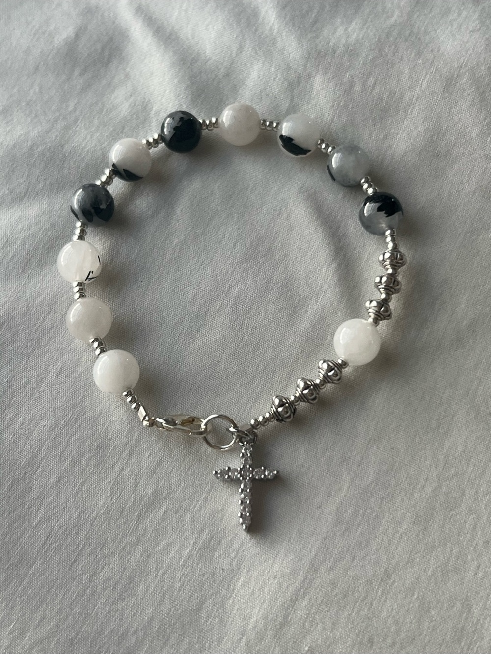 Rutilated Quartz rosary bracelet